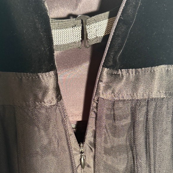 Nanette Lepore Black Velvet Cream Tulle Floral Dress - Picture 6 of 9